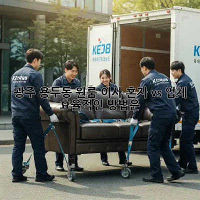광주 용두동 원룸 이사, 혼자 vs 업체? 효율적인 방법은?