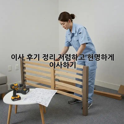 이사 후기 정리: 저렴하고 현명하게 이사하기