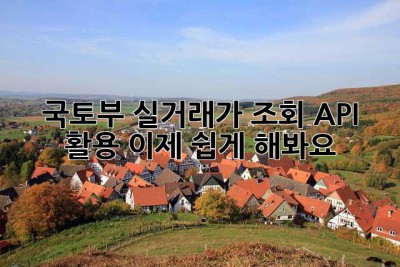 국토부 실거래가 조회 API 활용, 이제 쉽게 해봐요!