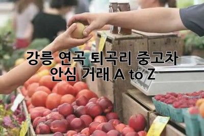 강릉 연곡 퇴곡리 중고차 ? 안심 거래 A to Z