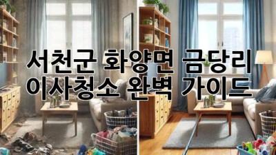 서천군 화양면 금당리 이사청소 완벽 가이드
