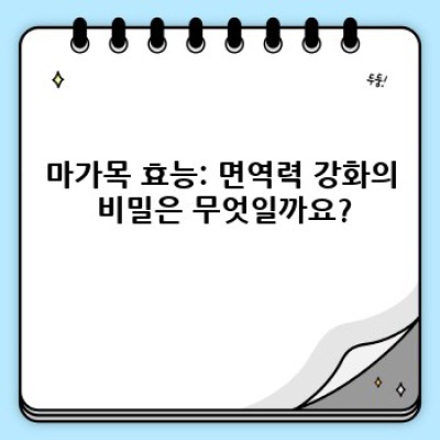 마가목 효능 총정리: 건강, 효과, 부작용까지 완벽 가이드