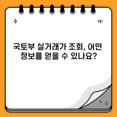 국토부 실거래가 조회: 궁금증 해결과 활용 가이드
