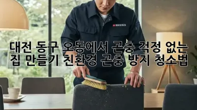 대전 동구 오동에서 곤충 걱정 없는 집 만들기! 친환경 곤충 방지 청소법