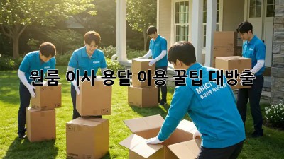 원룸 이사, 용달 이용 꿀팁 대방출!