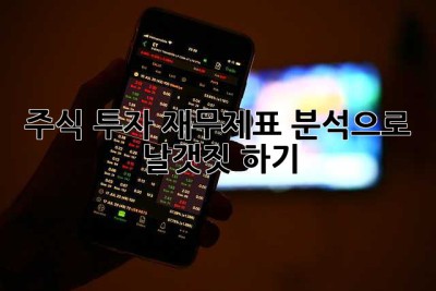 주식 투자, 재무제표 분석으로 날갯짓 하기 ?